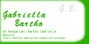 gabriella bartho business card